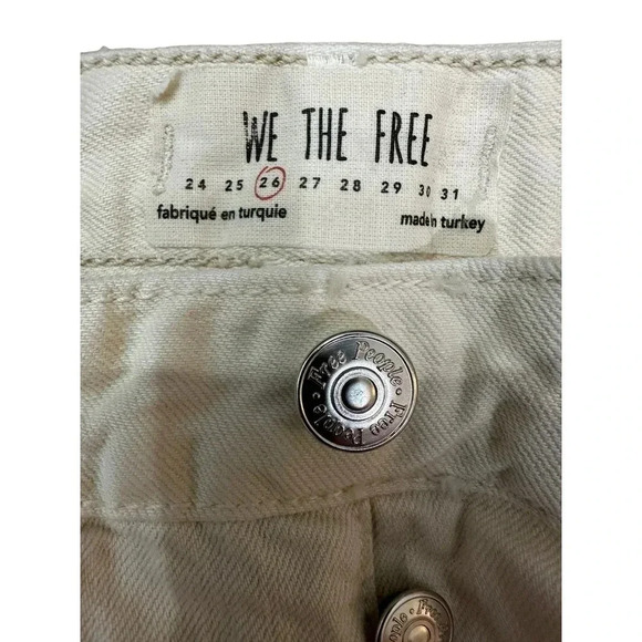 Free people We The Free Women's Straight Leg Button Fly Jean Size 26 - Picture 6 of 7
